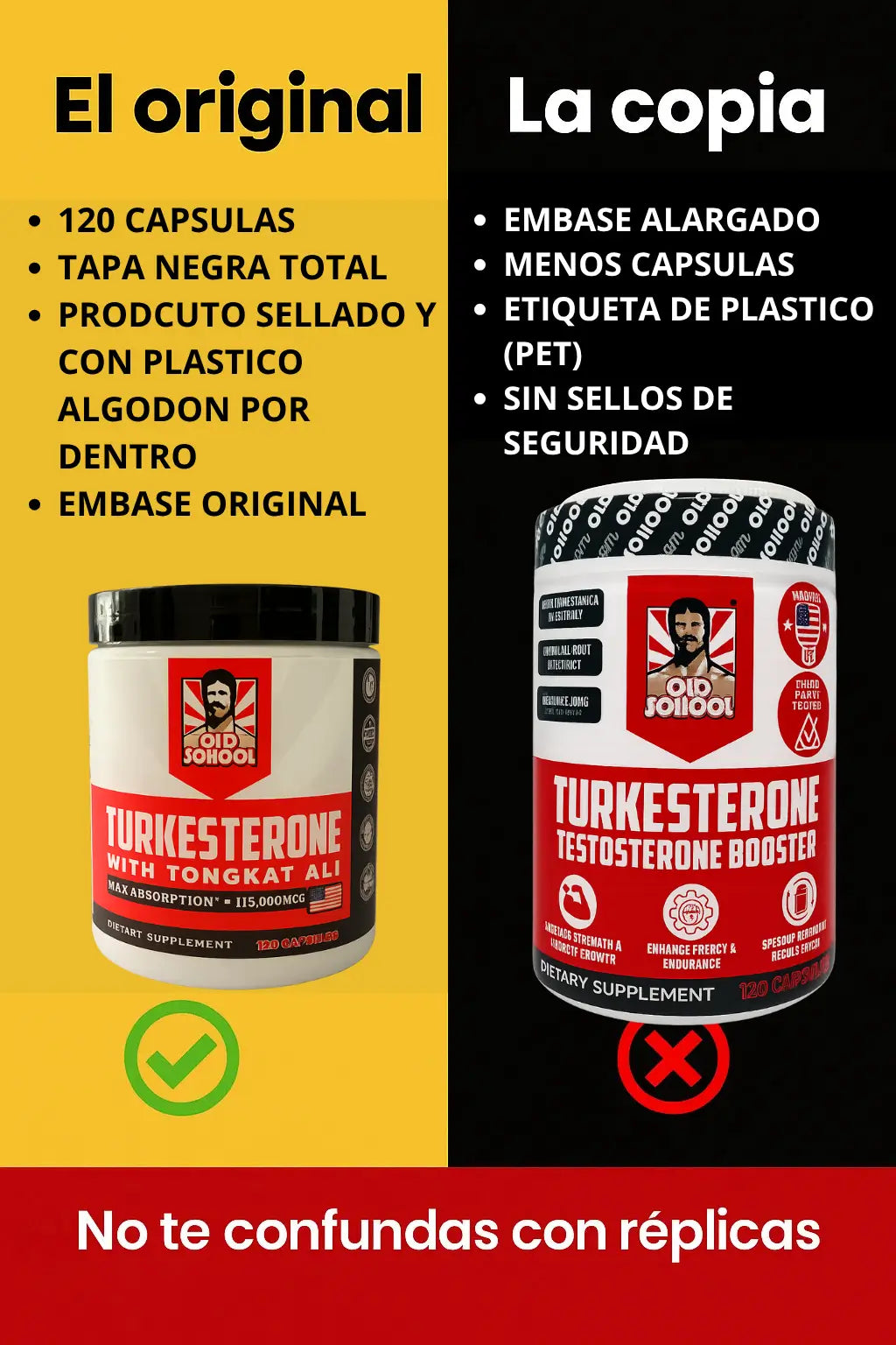 Turkesterone Pro Old School Original Potencia tu fuerza. Maximiza tu rendimiento. Vive a otro nivel.