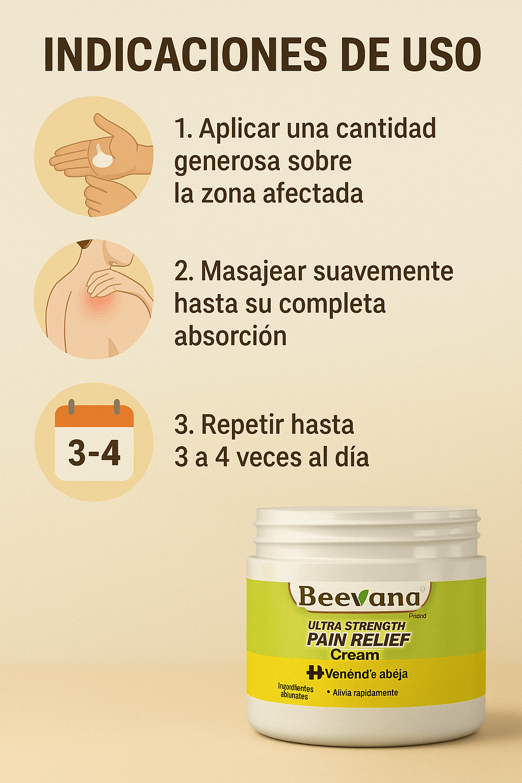 Beevana crema dolores y articulaciones