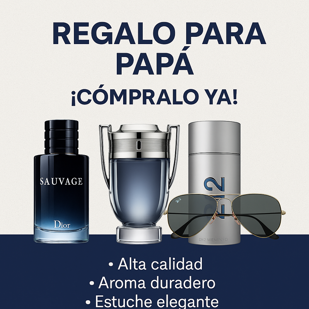 KIT día del padre : 3 Perfumes + Gafas Ray-Ban Tipo Piloto