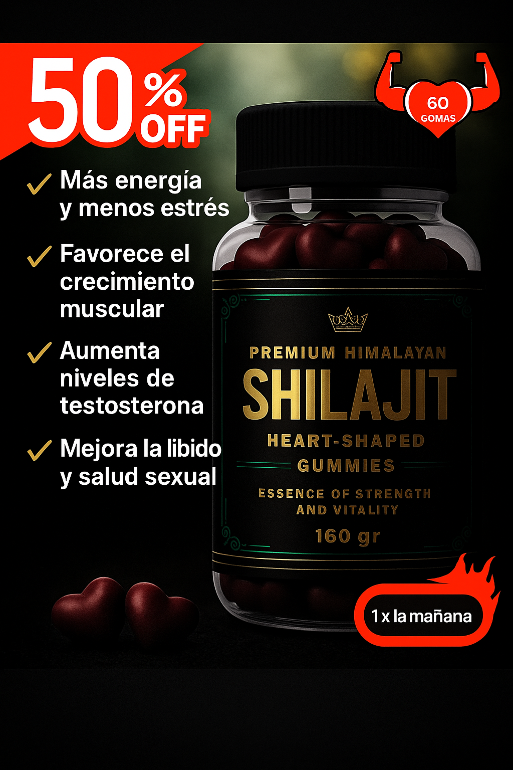 Gomas Shilajit | Energía y Vitalidad Natural para Hombres