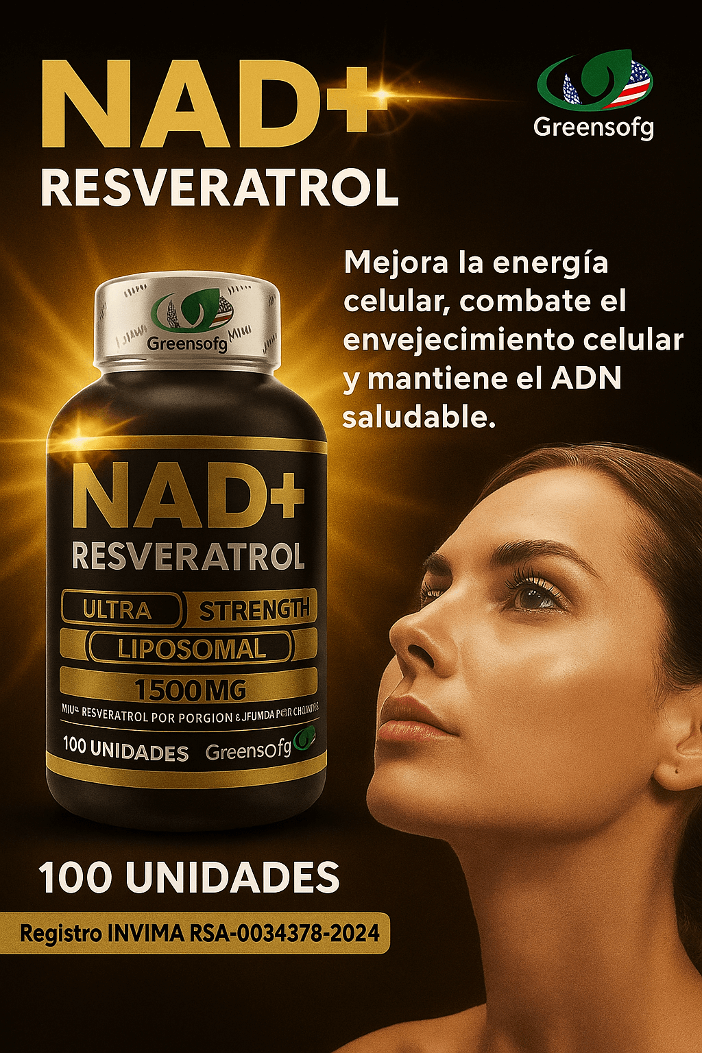 combo NAD+ y Resveratrol Energía, enfoque y bienestar real