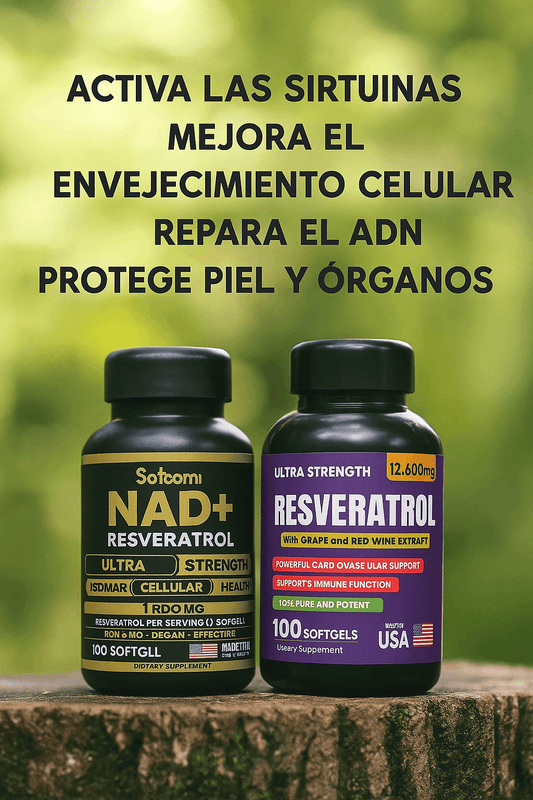 combo NAD+ y Resveratrol Energía, enfoque y bienestar real